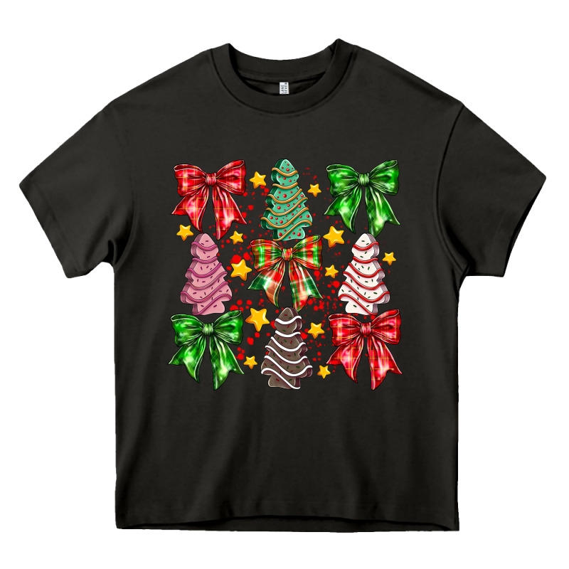 Christmas Cake Bow Heavy Core Tee by CowhideDigitalArt | Teevron