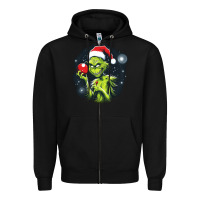 Black Grinch Zipper Hoodie - Unal Design