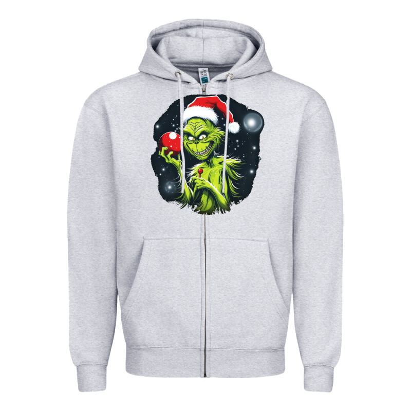 Grinch Zipper Hoodie by Unal Design | Teevron