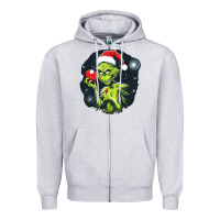 Heather Grey Grinch Zipper Hoodie - Unal Design