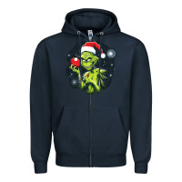 Navy Grinch Zipper Hoodie - Unal Design