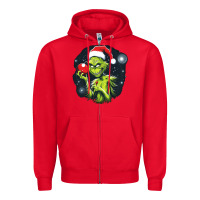 Red Grinch Zipper Hoodie - Unal Design