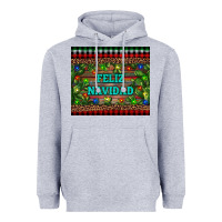 Heather Grey feliz navidad Heavyweight Hoodie - RanaPortraitStore