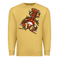 Antique Gold Christmas crawfish Premium Sweatshirt - FaDigitalArtStudio
