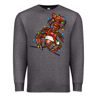 Charcoal Heather Christmas crawfish Premium Sweatshirt - FaDigitalArtStudio