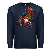 Navy Christmas crawfish Premium Sweatshirt - FaDigitalArtStudio