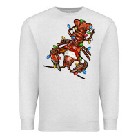Oatmeal Heather Christmas crawfish Premium Sweatshirt - FaDigitalArtStudio