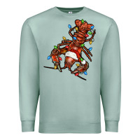 Seafoam Christmas crawfish Premium Sweatshirt - FaDigitalArtStudio