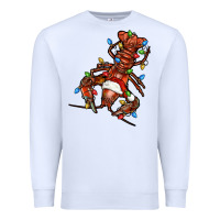 White Christmas crawfish Premium Sweatshirt - FaDigitalArtStudio