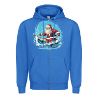 True Royal happy santa Zipper Hoodie - Unal Design