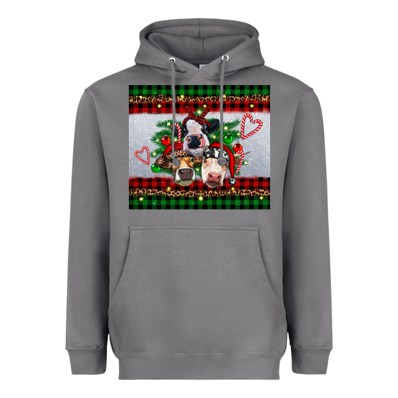 Christmas Heifers Heavyweight Hoodie by RanaPortraitStore | Teevron