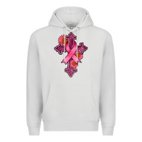 Dove Grey breast cancer cross Premium Hoodie - AdoDesignShop