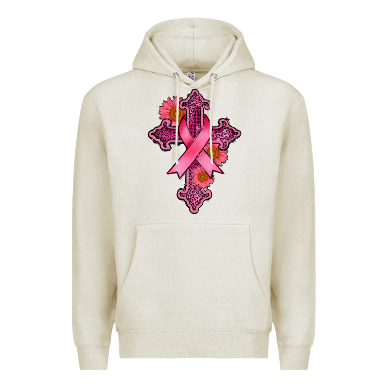 Breast Cancer Cross Premium Hoodie by AdoDesignShop | Teevron