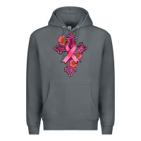 Rock breast cancer cross Premium Hoodie - AdoDesignShop
