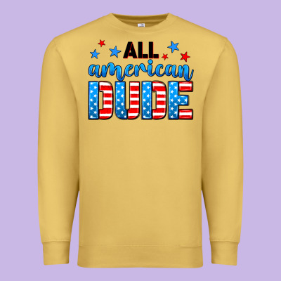 All American Dude Premium Sweatshirt Designed By Neo Western