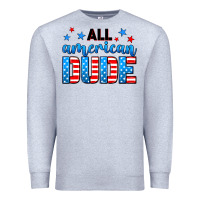 Heather Grey All American dude Premium Sweatshirt - Neo Western