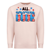 Pale Pink All American dude Premium Sweatshirt - Neo Western