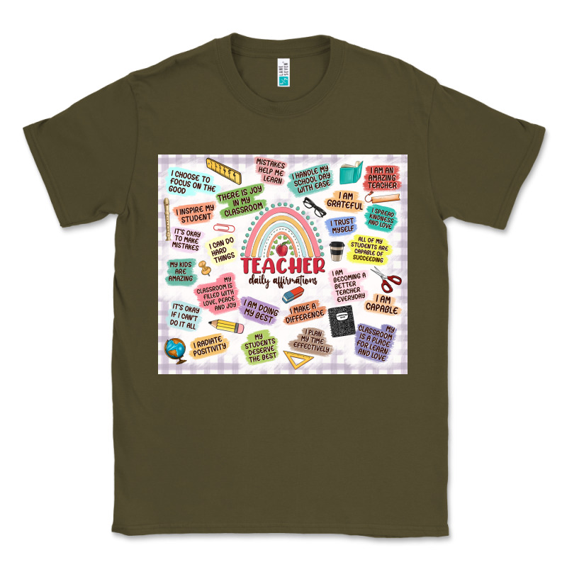 Teacher Daily Affirmations Classic Tee by MaliasSmallBusiness | Teevron