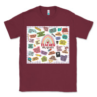 Burgundy teacher daily affirmations Classic Tee - MaliasSmallBusiness