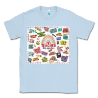Dusty Blue teacher daily affirmations Classic Tee - MaliasSmallBusiness