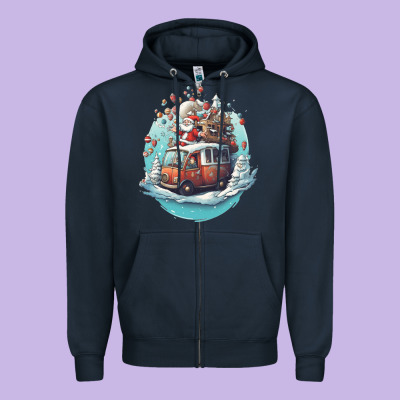 Zipper Hoodie happy santa
