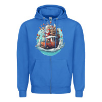 True Royal happy santa Zipper Hoodie - Unal Design