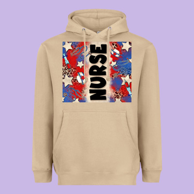 American Nurse Heavyweight Hoodie Designed By Zillion Design Studio