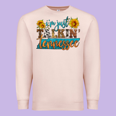 I'm Just Talking Tennessee Premium Sweatshirt Designed By Hra Design Shop
