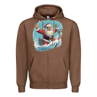 Chestnut happy santa Zipper Hoodie - Unal Design
