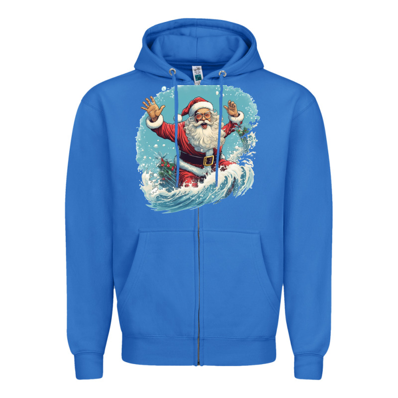 Happy Santa Zipper Hoodie by Unal Design | Teevron