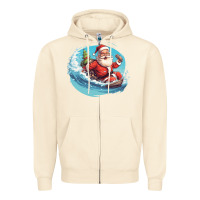Sandshell surf happy santa Zipper Hoodie - Unal Design