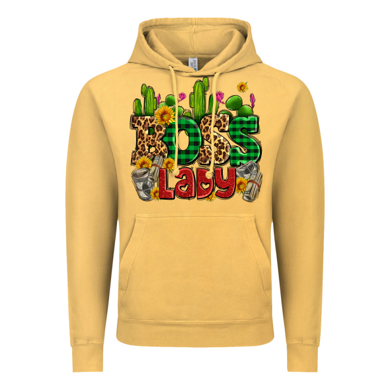 Boss Lady With Money And Cactus Vintage Hoodie by AdoDesignShop | Teevron