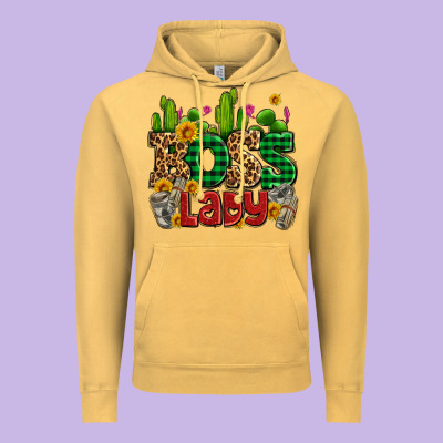 Boss Lady With Money And Cactus Vintage Hoodie Designed By Adodesignshop