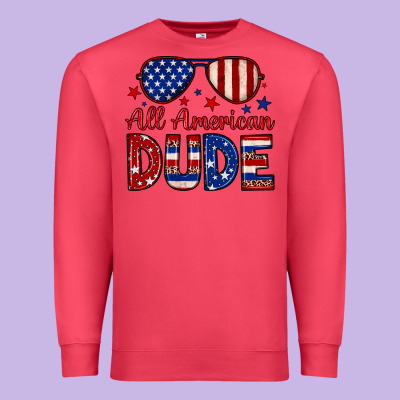 All American Dude Premium Sweatshirt Designed By Neo Western