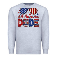 Heather Grey All American dude Premium Sweatshirt - Neo Western