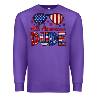 Purple All American dude Premium Sweatshirt - Neo Western