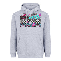 Heather Grey moto mom Heavyweight Hoodie - texasbilliewilder