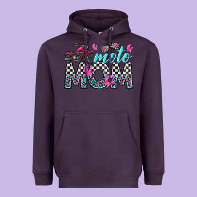 Moto Mom Heavyweight Hoodie Designed By Texasbilliewilder
