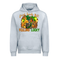 Heather Grey dead inside but feeling lucky Urban Hoodie - NancyCooperArtShop