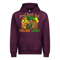 Mauve Wine dead inside but feeling lucky Urban Hoodie - NancyCooperArtShop