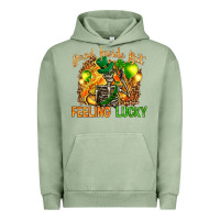 Pigment Oil Green dead inside but feeling lucky Urban Hoodie - NancyCooperArtShop