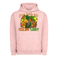 Pigment Salmon dead inside but feeling lucky Urban Hoodie - NancyCooperArtShop