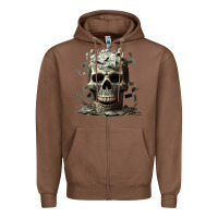 Chestnut bad money Zipper Hoodie - Unal Design