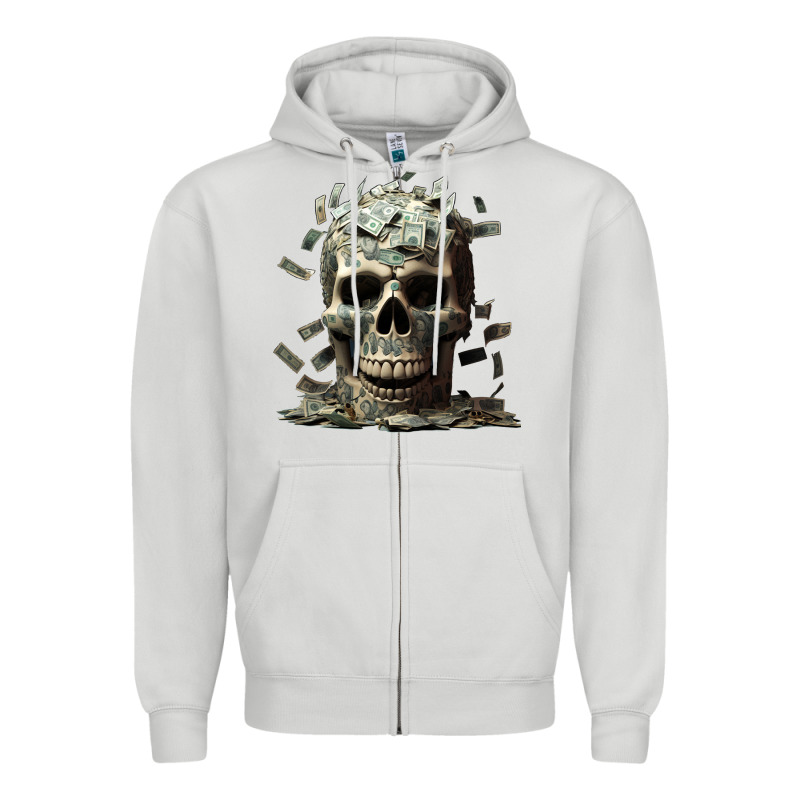 Bad Money Zipper Hoodie by Unal Design | Teevron