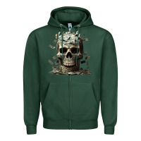 Sports Green bad money Zipper Hoodie - Unal Design