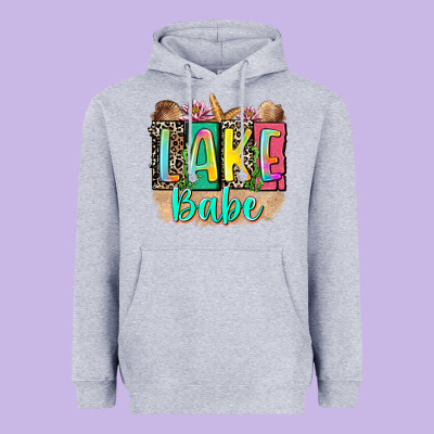 Lake Babe Heavyweight Hoodie Designed By Zillion Design Studio