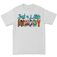 Dove Grey Western Just A Little Moody Cow Premium Tee - LillyAllenDesigns