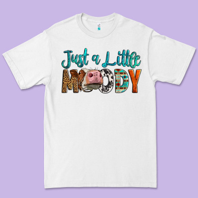 Western Just A Little Moody Cow Premium Tee Designed By Lillyallendesigns