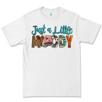 White Western Just A Little Moody Cow Premium Tee - LillyAllenDesigns