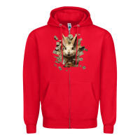 Red bad rabbit Zipper Hoodie - Unal Design